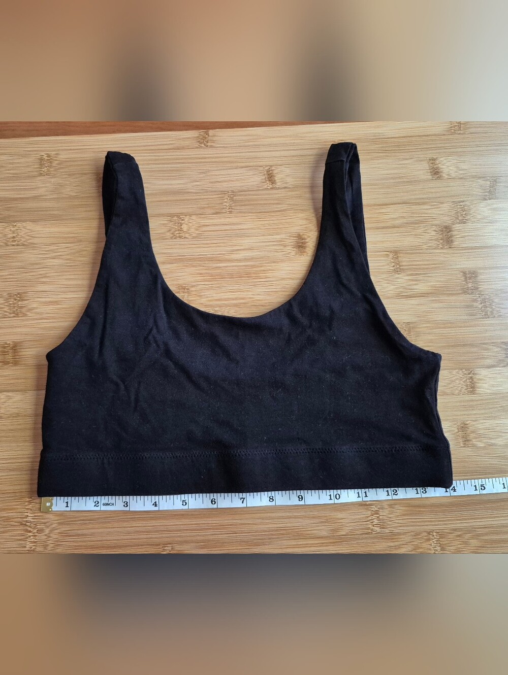 Pact Organic Cotton Scoop Neck Bralette - Black - Picture 4 of 7